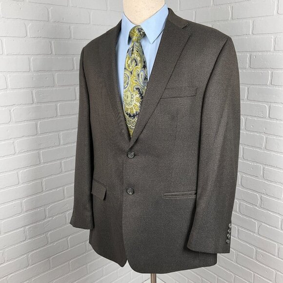 CHAPS Ralph Lauren Blazer  Men‎ 42R Brown Beige Classic Career Jacket - Picture 2 of 15